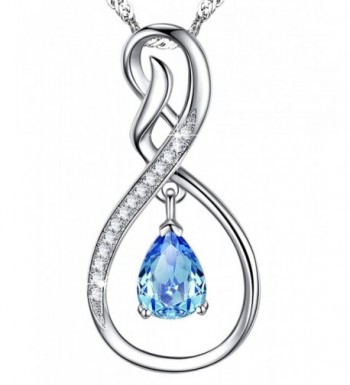 Birthday Infinity Aquamarine Birthstone Swarovski