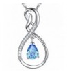 Birthday Infinity Aquamarine Birthstone Swarovski