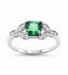 Princess Simulated Emerald Zirconia Sterling
