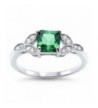 Princess Simulated Emerald Zirconia Sterling