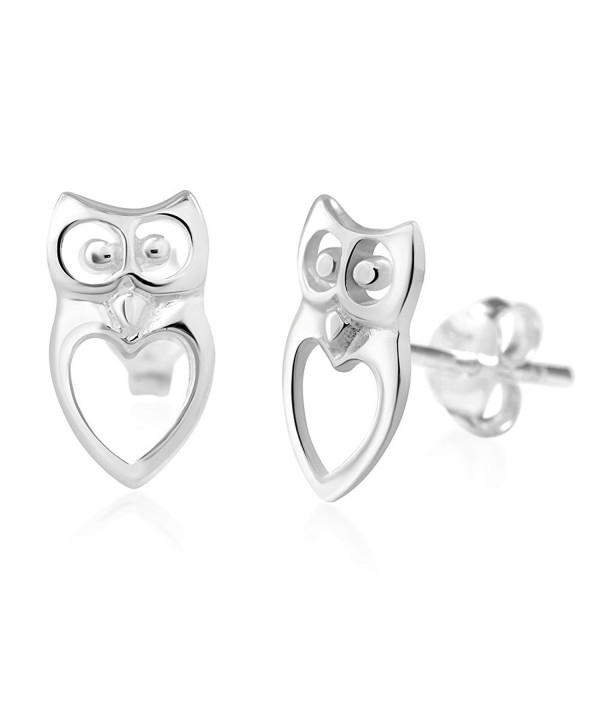 Sterling Silver Open Heart Earrings