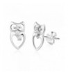 Sterling Silver Open Heart Earrings