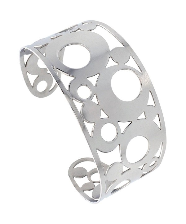 Stainless Bracelet Bubble Pattern Cut out