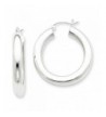 Sterling Silver Rhodium plated Polished Earrings