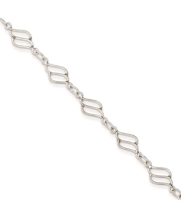 Sterling Silver Polished Design Bracelet