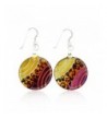 Sterling Silver Painted Murano Earrings