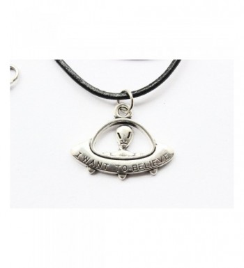 Believe Necklace ancient Silver Leather