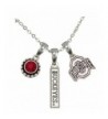 Buckeyes Crystal Silver Necklace Jewelry