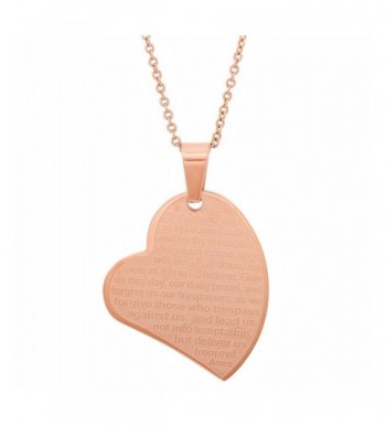 Ladies Plated Stainless Pendant Slanted