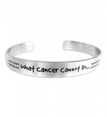 Cancer Cannot Bracelet Etched Stainless