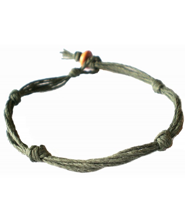 Army Green Love Knot Anklet