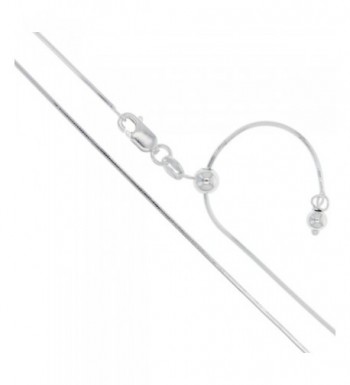 Sterling Silver Adjustable Sided Necklace