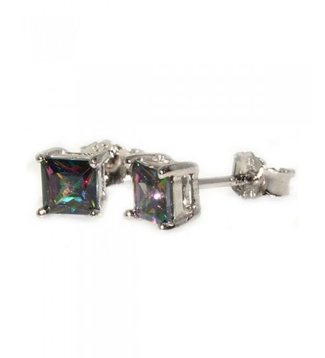 Earrings Princess Rainbow Zirconia Sterling