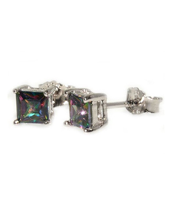 Earrings Princess Rainbow Zirconia Sterling