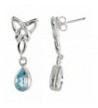 Sterling Silver Triquetra Earrings Teardrop