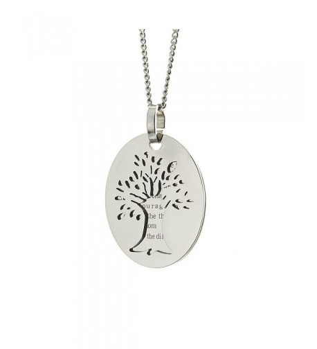 Polished Stainless Pendant Serenity Necklace