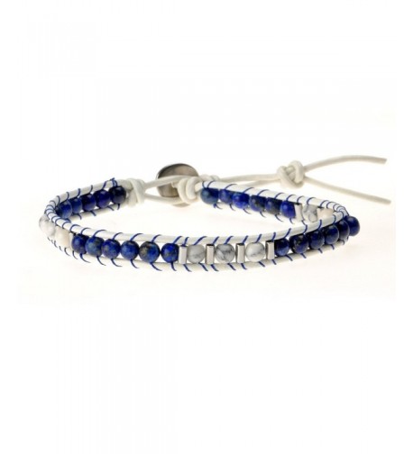ZLYC Beaded Leather Adjustable Bracelet