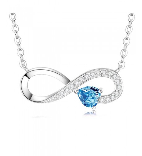 Birthstone Infinity Aquamarine Swarovski Anniversary