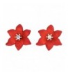 Periwinkle Poinsettia Iridescent Center Earrings