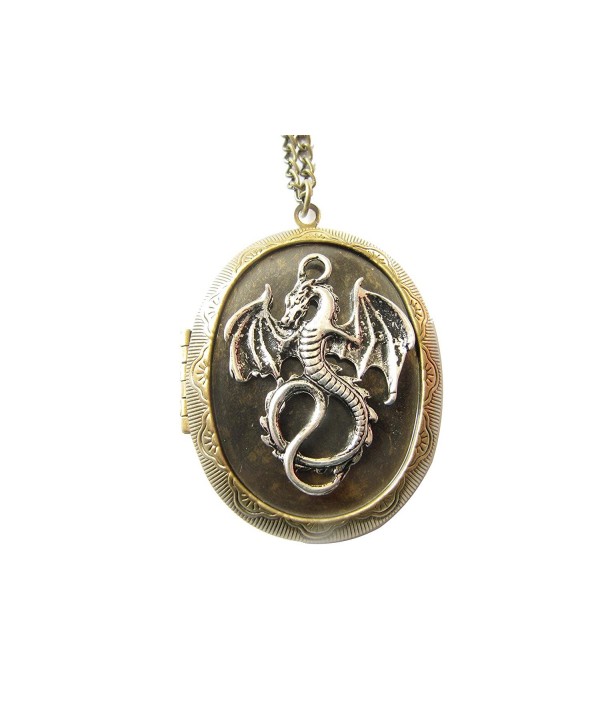 Antique Dragon Necklace Jewelry Gift vintage