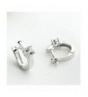 Huggie Hinged Earrings Solitaire Zirconia