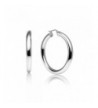 Sterling Polished Round Tube Click Top Earrings