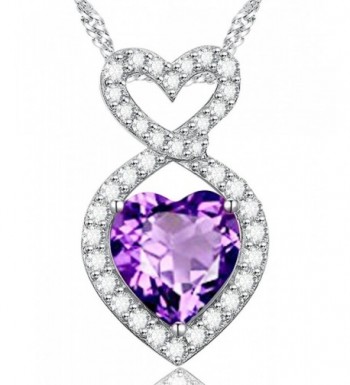 Infinity Amethyst Swarovski Birthstone Anniversary