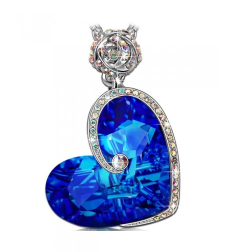 J NINA Sapphire Necklace Swarovski anniversary