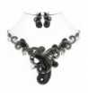 AnsonsImages Black Metal Necklace Earrings