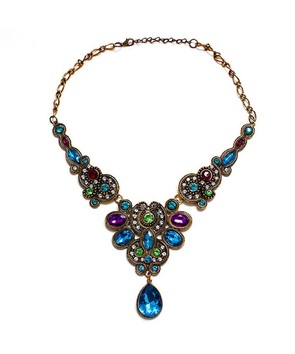 Doinshop Pendant Statement Crystal Necklace