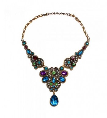 Doinshop Pendant Statement Crystal Necklace