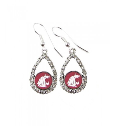 Washington Cougars Crimson Teardrop Earrings