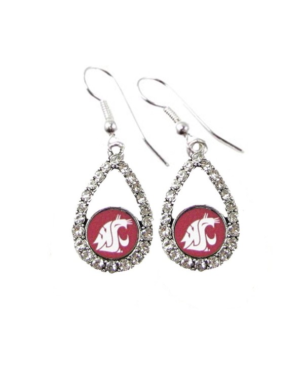 Washington Cougars Crimson Teardrop Earrings