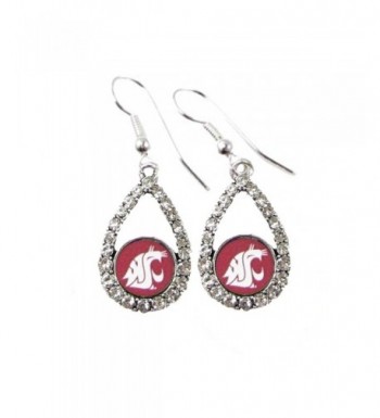 Washington Cougars Crimson Teardrop Earrings