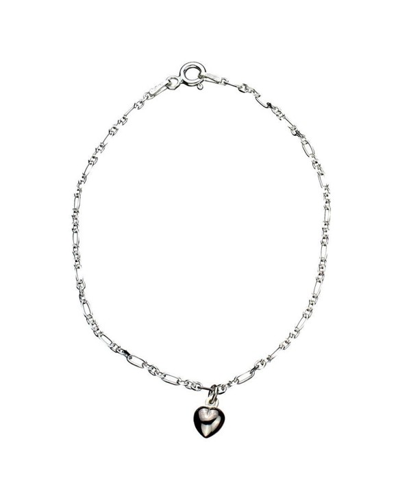 Sterling Silver Heart Charm Bracelet