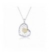 Pendant Necklace Mothers Rhodium Zirconia