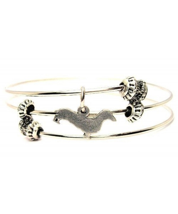 Dachshund Silhouette Expandable Adjustable Bracelet