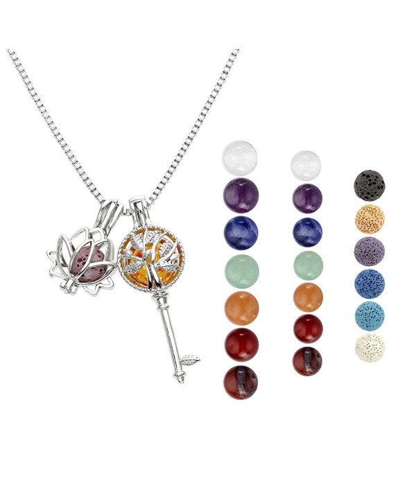 Aromatherapy Essential Diffuser Necklace Gemstones