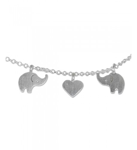 NOVICA Sterling Silver Elephant Romance