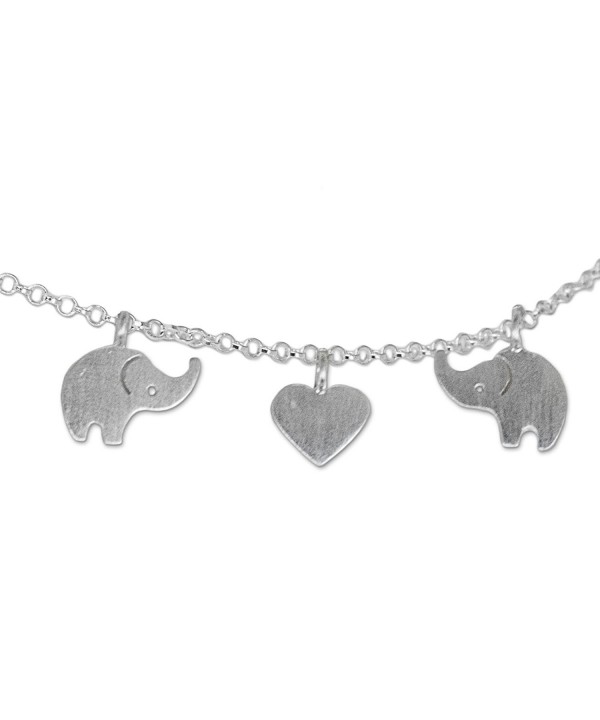 NOVICA Sterling Silver Elephant Romance