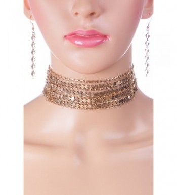 Kaylee Multi Chain Choker Necklace Earings