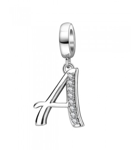 Alphabet Sterling Initial Bracelet Necklace