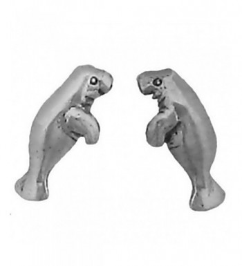 Corinna Maria Sterling Manatee Earrings Stainless