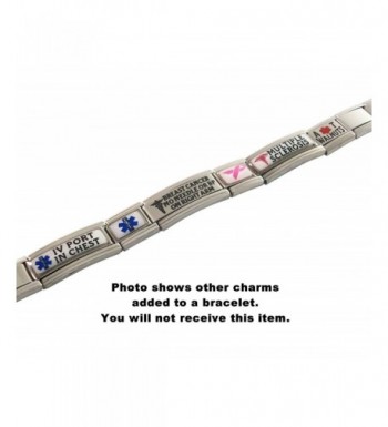 Medical Alert Italian Charms Bracelet