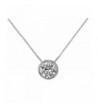 Solitaire Pendant Necklace Sterling Silver