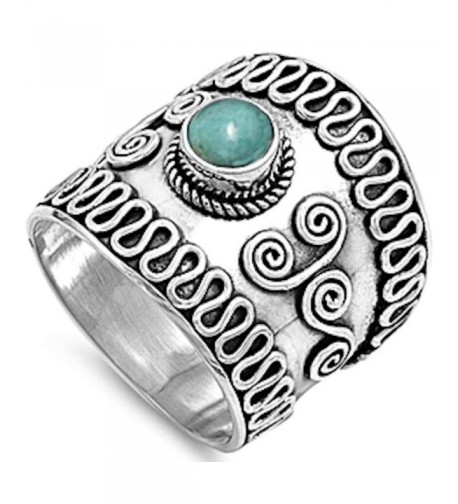 Simulated Turquoise Braided Sterling Silver