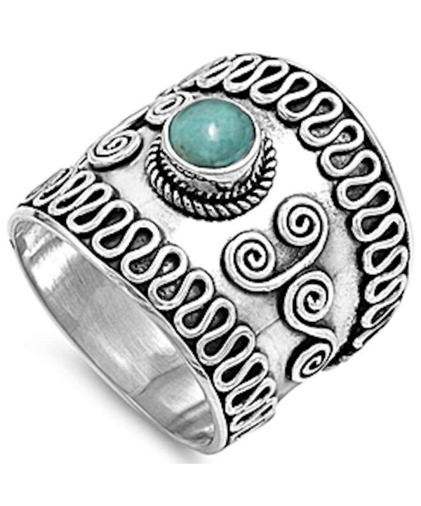 Simulated Turquoise Braided Sterling Silver