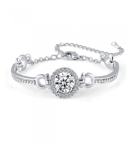 Bracelet Plated Zirconia Simulated Rhinestone