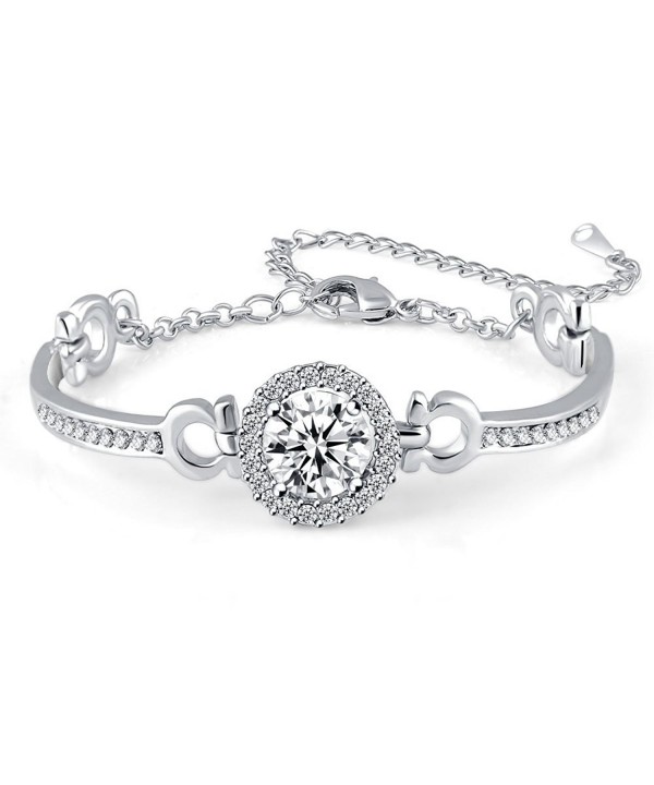 Bracelet Plated Zirconia Simulated Rhinestone