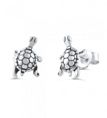 Sterling Silver Small Turtle Earrings
